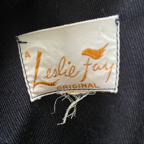 Leslie Faye 60s MCM Vintage Black Cocktail Dress - Picture 8 of 8